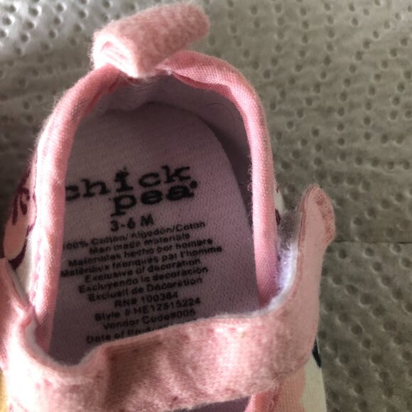 CHICK PEA FLORAL SHOES /3-6M - Picture 2 of 2